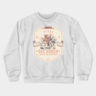 San Angelo Texas wild west town Crewneck Sweatshirt